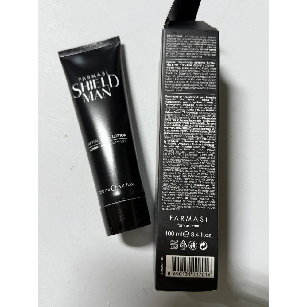 Farmasi Shield Man After Shave Lotion Amino Acid Complex 100ml 3.4 fl oz New Box